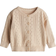 H&M Mönsterstickad Kofta I Bomull - Beige