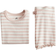 H&M Ribbed Cotton Set 2-pack - Light Pink/Striped (1147423018)