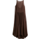 H&M Long Chiffon Dress - Dark Brown