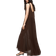H&M Long Chiffon Dress - Dark Brown