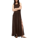 H&M Long Chiffon Dress - Dark Brown