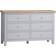 Home Source Fully Assembled Storage Grey Chest of Drawer 130x82cm