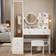 Bed Bath & Beyond Makeup Vanity Desk White 4-Drawer Dressing Table 14.3x43.3" 2pcs
