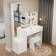 Bed Bath & Beyond Makeup Vanity Desk White 4-Drawer Dressing Table 14.3x43.3" 2pcs