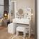 Bed Bath & Beyond Makeup Vanity Desk White 4-Drawer Dressing Table 14.3x43.3" 2pcs