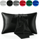 Shein 1pc Satin Pillowcase For Hair And Skin Hovedpudebetræk Sort (74x48cm)