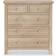 Roseland Furniture Farrow Oak 2 Over 3 Chest of Drawer 85x90cm