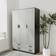URBN Living Modern 3 Door 4 Storage Black/Ash Grey Wardrobe 108x180cm