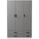 URBN Living White & Grey 3 Door 4 Drawer Storage Shelf Wardrobe 108x180cm