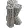The Organic Company Big Waffle De Toilette 25 x 40 cm Set De 3 - Gris Torchon de cuisine Blanc (40x25cm)