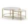 Dunelm Sofia Glass Nest of Tables Gold Coffee Table 80cm 2pcs