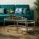 Dunelm Sofia Glass Nest of Tables Gold Coffee Table 80cm 2pcs