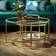 Dunelm Sofia Glass Nest of Tables Gold Coffee Table 80cm 2pcs