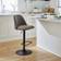 Dunelm Delaney Adjustable Height Barstool Velvet Grey Seating Stool 113cm