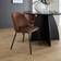 Dunelm Delaney Dining Faux Leather Tan Kitchen Chair 77.5cm