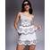 River Island Womens Sleeveless Cutwork Peplum Cami - White