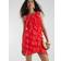 River Island Sleeveless Ruffle Mini Dress - Orange
