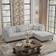 Uixe Couch with Ottoman Sea Salt Gray Sofa 120.6" 4pcs 3 Seater