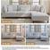 Uixe Couch with Ottoman Sea Salt Gray Sofa 120.6" 4pcs 3 Seater