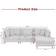 Uixe Couch with Ottoman Sea Salt Gray Sofa 120.6" 4pcs 3 Seater