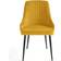 Dunelm Shea Set of 2 Dining Chairs Velvet Old Gold Kitchen Chair 82cm 2pcs