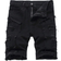 Shein Teen Boy Solid Color Fringed Denim Shorts