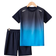 Shein Boys Casual Sports Gradient Line Print Short Sleeve T-Shirt - Solid Color