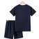 Shein Boys Casual Sports Gradient Line Print Short Sleeve T-Shirt - Solid Color