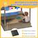 OutSunny Sand Pit with Canopy Grey