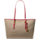 Michael Kors Quinn Large Logo Jacquard Tote Bag - Crimson Multi