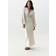 Gina Tricot Satin Long Sleeve V Neck Tie Front Dress - Light Beige