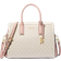 Michael Kors Laila Medium Signature Logo Satchel - Vanilla/Soft Pink