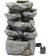 Garden Sanctuary Multi-Tiered Garden Cascading Water Fountain with LED Lights
