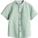 H&M Linen-Blend Grandad Shirt - Green