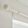 Dunelm Globe Extendable Metal Eyelet Curtain Pole - White 120cm