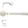 Dunelm Globe Extendable Metal Eyelet Curtain Pole - White 120cm