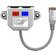 Goobay FTP RJ45 - 2x RJ45 Adapter M-F Grey 0.2m