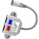 Goobay FTP RJ45 - 2x RJ45 Adapter M-F Grey 0.2m
