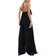 ASOS DESIGN Textured Halter Wide Leg Jumpsuit with Frill Detail - Black