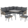 OutSunny 84G-547V70LR - Light Brown Outdoor Lounge Set, 1 Table incl. 3 Sofas