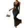 Shein Dam sommar Enfrgad Twisted Halter Neck Vest Topp med sidoslits och sjjungfru midikjol Sexig st set