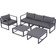OutSunny 860-052 Outdoor Lounge Set, 1 Table incl. 1 Chairs & 1 Sofas