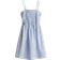 H&M Smocked Bodice Cotton Dress - Blue
