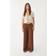 Stradivarius Flowing Linen Blend Palazzo Trousers - Brown