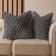 OHS Thick Faux Fur Waffle Cushion Cover Grey (45x45cm)