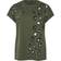 Yours Curve Leopard Print Cut Out Tshirt - Khaki/Green