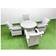 Fimous 5 Pcs Pe Rattan With Round Table - Light Grey Patio Dining Set