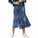 Roman Abstract Print Panel Skirt - Navy