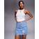 River Island Floral Mini Skirt - Midwash Blue