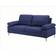 Kosy Koala Modern Three Blue Fabric with Chrome Feet Sofa 3 Seater